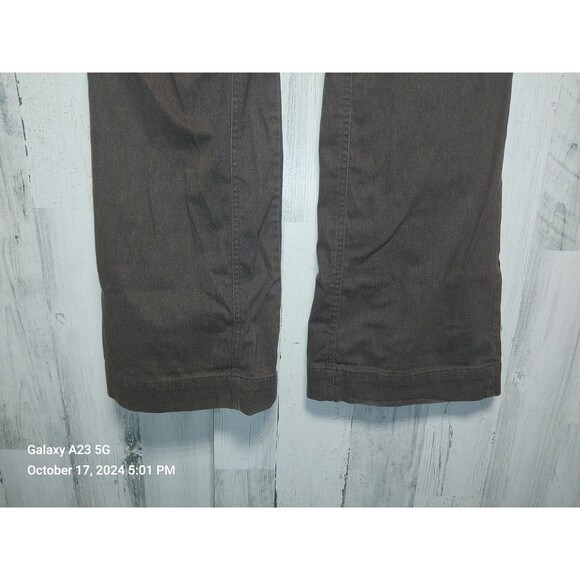 The Limited Drew Fit Pants Cotton Blend Flare Leg Brown 32 Waist 32 inseam SZ 6 - Picture 5 of 8